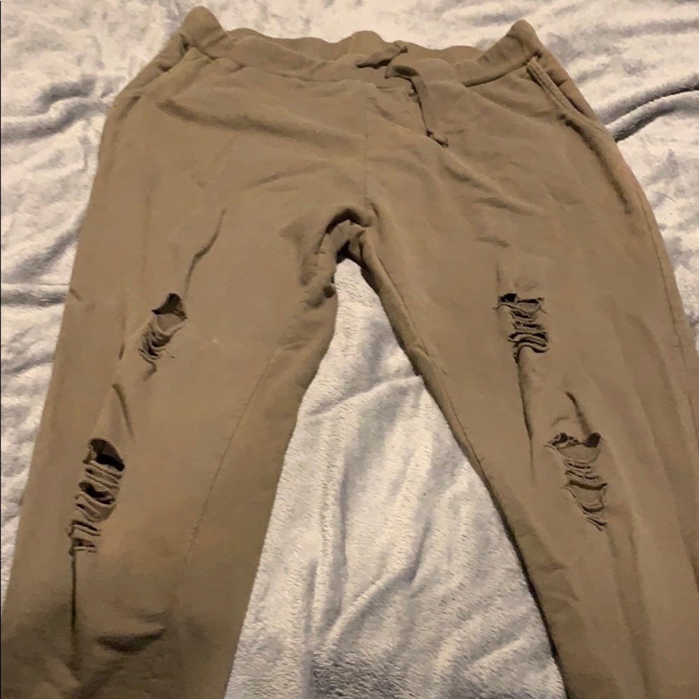 Distressed joggers